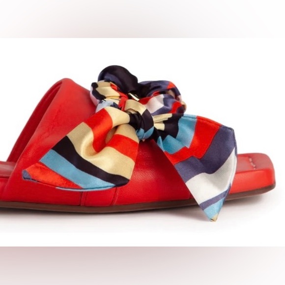 Beautisoles Sally red leather slides - Picture 3 of 6